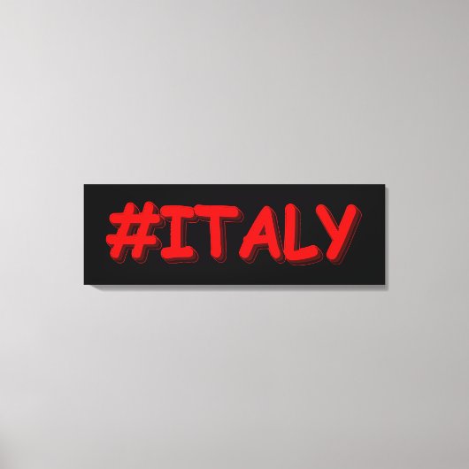 Toile "#ITALIE" Joli Design. Commandez dès maintenant (Recto)