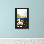 Toile Italie Lacs Vintage voyage Italie (Insitu (Plancher de Bois))