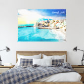 Toile Italie Plage Océan Méditerranée Pittoresque peintu (Insitu(Chambre))