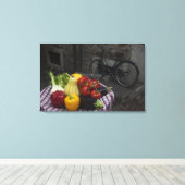 Toile Italie, province de Brescia, Gargnano. Table avec (Insitu (Plancher de Bois))