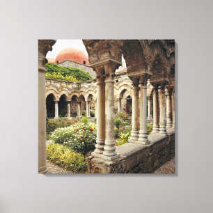 Toile Italie, Sicile, Palerme. Les cloîtres survivent co