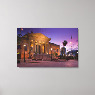 Toile Italie, Sicile, Palerme, Opéra de Teatro Massimo