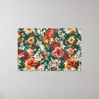 Toile Italien Exquis, Fleurs Délicieuses avec verdure