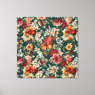 Toile Italien Exquis, Fleurs Délicieuses avec verdure