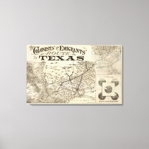 Toile Itinéraire vers le Texas