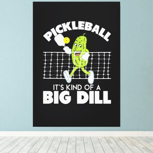 Toile It's Kind of A Big Dill - Funny Pickleball Paddle (Insitu (Plancher de Bois))