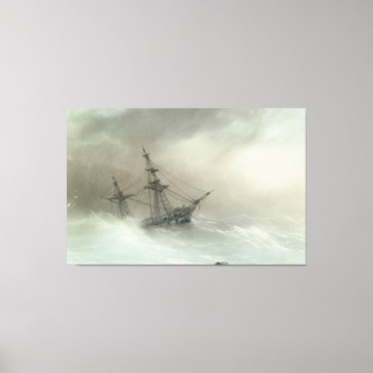 Toile Ivan Konstantinovich Aivazovsky - Navire dans une (Recto)