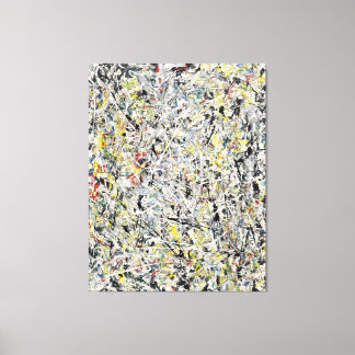 Toile J. P. - BLANC LIGHT - 1954 - Peinture d'action -