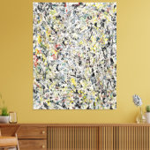 Toile J. P. - BLANC LIGHT - 1954 - Peinture d'action - (Insitu(Salon))