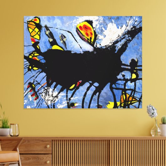 Toile J. P. - CARACTÉRISTIQUE NOIR POUILLÉ I - c. 1950 - (Insitu(Salon))