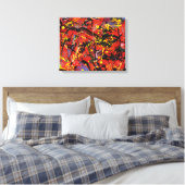 Toile J. P. - COMPOSITION ROUGE - 1946 - Peinture d'acti (Insitu(Chambre))