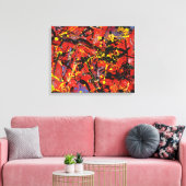 Toile J. P. - COMPOSITION ROUGE - 1946 - Peinture d'acti (Insitu(Salon))