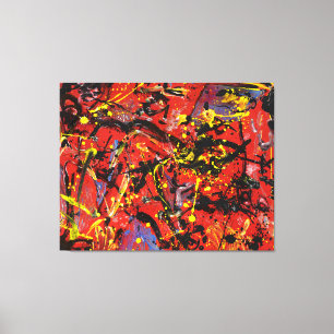 Toile J. P. - COMPOSITION ROUGE - 1946 - Peinture d'acti