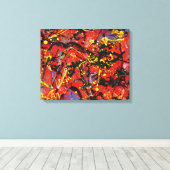 Toile J. P. - COMPOSITION ROUGE - 1946 - Peinture d'acti (Insitu (Plancher de Bois))