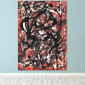 Toile J. P. - FORME LIBRE - 1946 - Expressionnisme Abstr (Insitu (Plancher de Bois))