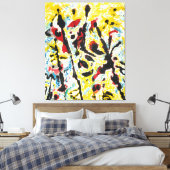 Toile J. P. - MOON VIBRATIONS - c. 1953-1955 -Abstrait- (Insitu(Chambre))