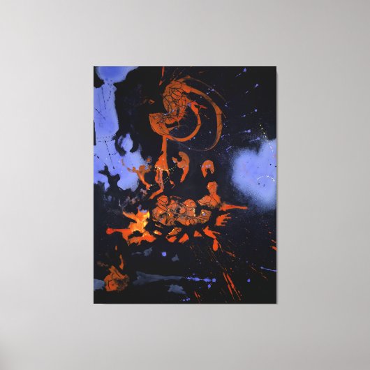 Toile J. P. - NUIT ÉLECTRIQUE - 1946 - Abstrait - (Recto)