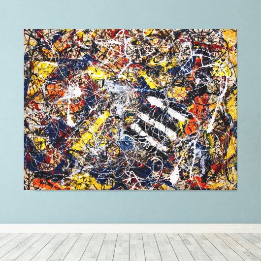 Toile J. P. - Numéro 17A - 1948 - Peinture à action - (Insitu (Plancher de Bois))