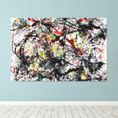 Toile J. P. - Numéro 34 - 1949 - Peinture d'action - (Insitu (Plancher de Bois))