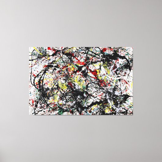 Toile J. P. - Numéro 34 - 1949 - Peinture d'action - (Recto)