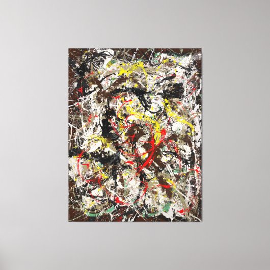 Toile J. P. - NUMÉRO 4 - 1950 - Peinture d'action - (Recto)