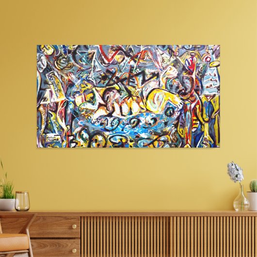 Toile J. P. - Pasiphaë - 1943 - Expressionnisme Abstrait (Insitu(Salon))