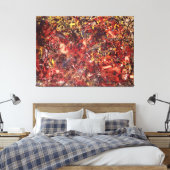Toile J. P. - PEINTURE A - 1950 - Expressionnisme Abstra (Insitu(Chambre))