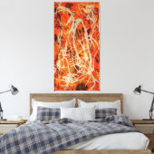 TOILE J. P. - RED VERTICAL COMPOSITION 5 - 1950 - (Insitu(Chambre))