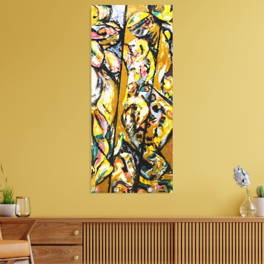 Toile J. P. - RITUAL - 1953 - Expressionnisme Abstrait - (Insitu(Salon))