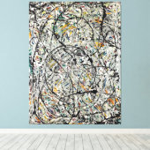 Toile J. P. - VOIES D'EAU - 1947 - Peinture d'action - (Insitu (Plancher de Bois))