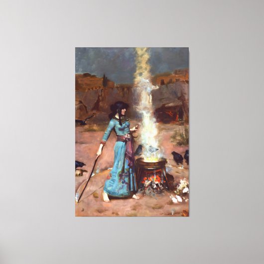 TOILE J. W. WATERHOUSE - LE CERCLE MAGIQUE - 1886 - (Recto)