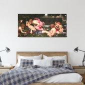 TOILE J. W. WATERHOUSE - LE RÉVEIL D'ADONIS - 1899 (Insitu(Chambre))