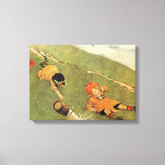 Toile Jack & Jill Nursery Rhyme Stretted Canvas Print (Recto)