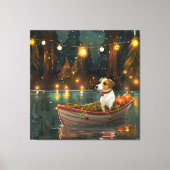 Toile Jack Russell Christmas Festive Voyage (Recto)