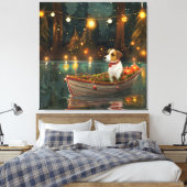 Toile Jack Russell Christmas Festive Voyage (Insitu(Chambre))