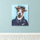 Toile Jack Russell dans un bateau (Insitu (Plancher de Bois))