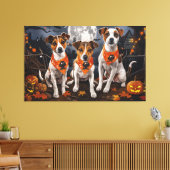 Toile Jack Russell Halloween Éffrayant (Insitu(Salon))