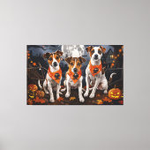 Toile Jack Russell Halloween Épouvantable (Recto)