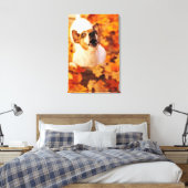 Toile Jack Russell Terrier aboiement et saut, automne (Insitu(Chambre))