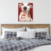 Toile Jack Russell Terrier Holding Ornament de Noël (Insitu(Chambre))