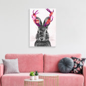 Toile Jackalope avec Antlers roses (Insitu(Salon))