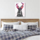 Toile Jackalope avec Antlers roses (Insitu(Chambre))
