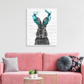 Toile Jackalope avec Antlers Turquoise (Insitu(Salon))