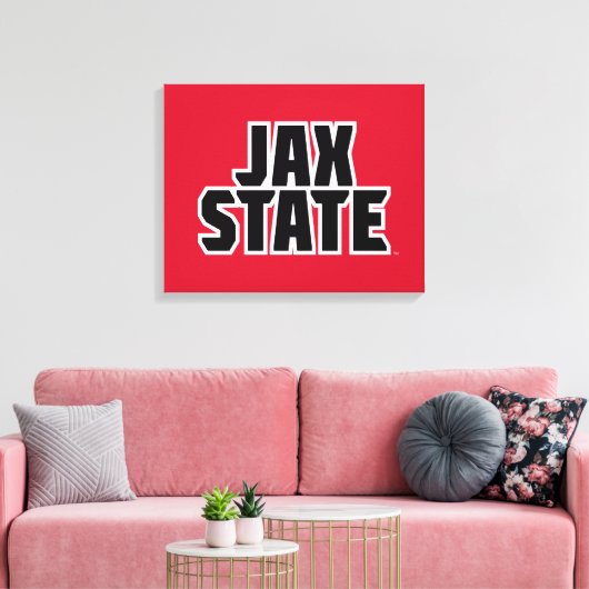 Toile Jacksonville State University JAX STATE Bold Text (Insitu(Salon))