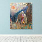 Toile Jacob et l'Ange | Odilon Redon | (Insitu (Plancher de Bois))