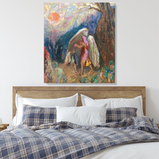 Toile Jacob et l'ange | Odilon Redon | (Insitu(Chambre))