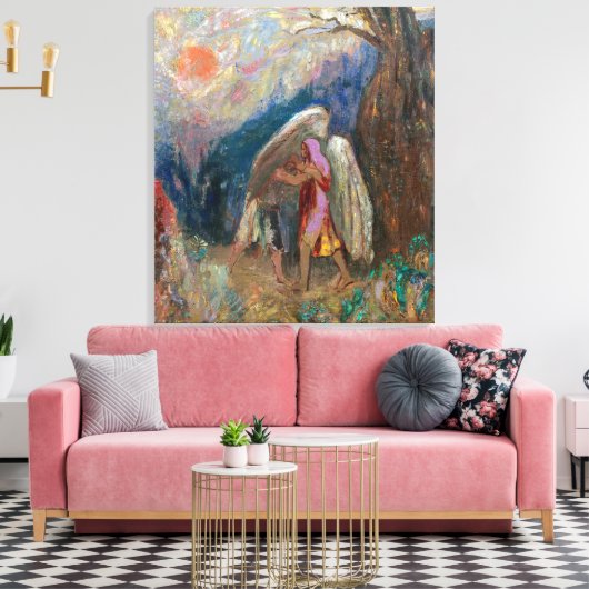 Toile Jacob et l'ange | Odilon Redon | (Insitu(Salon))