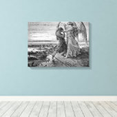 Toile Jacob Wrestling With The Angel Gustave Dore 1855 (Insitu (Plancher de Bois))