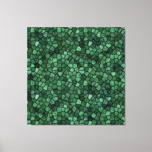 Toile Jade Green Cobbled Patchwork Terrazo Motif (Recto)
