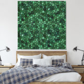 Toile Jade Green Cobbled Patchwork Terrazo Motif (Insitu(Chambre))